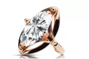 Ring Zircon Original Vintage 14K Rose Gold Vintage craft vrc047r